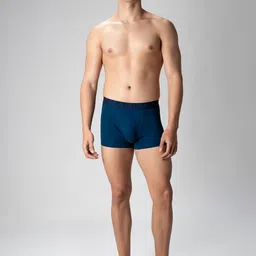 Maniac Pack Of 2 Cotton Trunks MN25-2PCK-COTN-TRUNKS-PTRL_BLK-S image 3