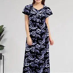AAKARSHANA CREATION Women Printed Cotton Nightdress-image-36