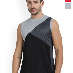 FTX Pack Of 3 Colourblocked Dry-Fit Round Neck Gym Vests 709-1_709-3_709-12-S-image-107
