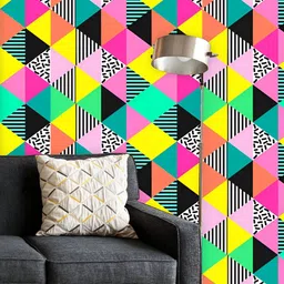 ArtzFolio Printed UV-Resistant Anti-Bacterial Hipster Triangles Peel & Stick Wallpaper-image-53