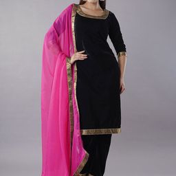 Utsav Fashion Velvet Straight Kurta With Trouser & Dupatta-picture-27
