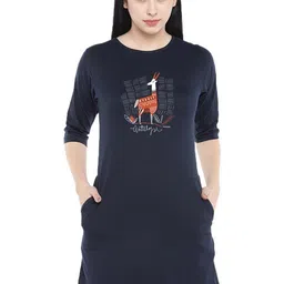 Moda Rapido Print T-shirt Dress-image-56