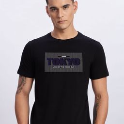 ADRO Typography Printed Round Neck Cotton T-shirt-picture-1