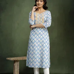 mokshi Women Floral Embroidered Floral Kurta-picture-40