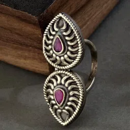 Fabindia Stone-Studded Adjustable Finger Ring-image-69
