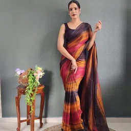KALINI Striped Pure Crepe Ready to Wear Jamdani Saree-image-65