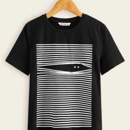 Dagcros Boys Printed Drop-Shoulder Sleeves T-shirt-image-112