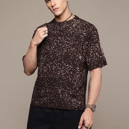 Moda Rapido Washed Effect Tie & Dyed Drop-Shoulder Sleeves Oversized Fit T-shirt-picture-21
