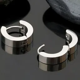 Teeragaj Unisex Stainless Steel Circular Shaped Hoop Earrings-picture-24