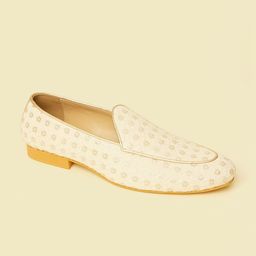 Manyavar Men Embellished Woven Design Slip-On Loafers-image-13