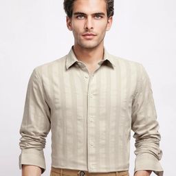 RARE RABBIT Men Comfort Opaque Striped Casual Shirt-picture-23