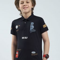 Monte Carlo Boys Typography Printed Polo Collar T-shirt-picture-40