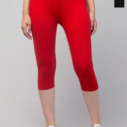 ULLAS Women Pack of 2 Pure Cotton Slim Fit Capris-image-6