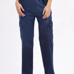 SZN Women Cotton Straight Fit High-Rise Low Distress Jeans-picture-2