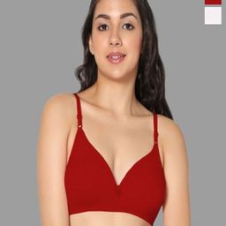 Eden Pack Of 2 Medium Coverage Non Padded Cotton T-shirt Bra-picture-14