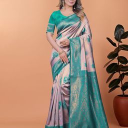 DIVASTRI Women Ethnic Motifs Zari Art Silk Banarasi Saree-53