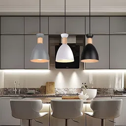 KINIS Grey & Black Aluminium Bell Shaped Ceiling Lamp-7