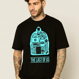 Be Crazy The Last Of Us Printed Round Neck Oversized Cotton T-shirt-image-7