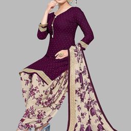 SIMPLYETHNIC Polka Dots Printed Unstitched Dress Material-picture-30