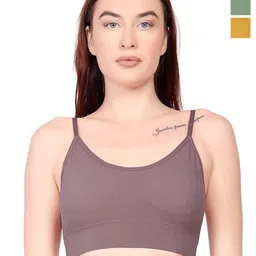 BRACHY Women Pack Of 3 Lightly Padded Non-Wired Sports Bra-picture-58