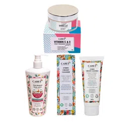 CARET ORGANIC Set Of 3 Vitamin C Radiance Cream Face Wash & Moisture Body Lotion Combo-12