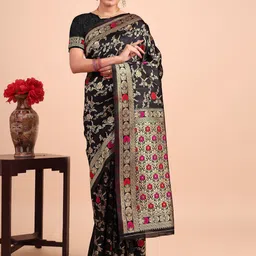 F FASHION Embellished Zari Art Silk Designer Kanjeevaram Saree-29