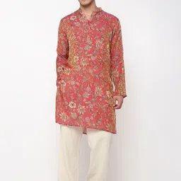 BELLAZO Men Floral Printed Floral Kurta-picture-49
