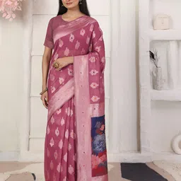 Astita Women Woven Design Zari Saree-picture-7