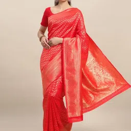 Visit Wear Woven Design Zari Pure Silk Banarasi Saree-image-30