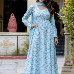 Anouk Women Floral Printed Floral Anarkali Kurta-image-68