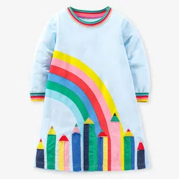 YK Girl Abstract Print T-shirt Dress-picture-4