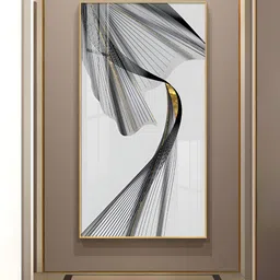 THE NEXT DECOR Yellow & Black Stratum Painted Wall Art-image-49