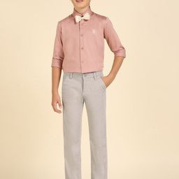U.S. Polo Assn. Kids Boys Solid Slim Fit Mid-Rise Casual Regular Trouser-image-33