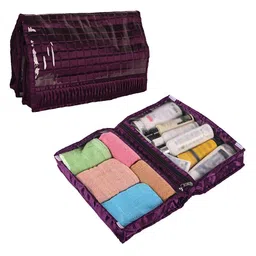 Kuber Industries Unisex Purple Travel Kit-11