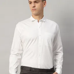 VOGAAN Modern Spread Collar Slim Fit Soft Touch Cotton Shirt-image-50