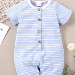 YK Infant Boys Striped Cotton Rompers-50