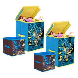 prettykrafts Blue & Yellow 4 Pieces Reusable Multi-Utility Organisers-11