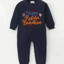 BLUSHES Infants Raksha Bandhan Printed Pure Cotton Romper-image-83