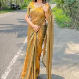 Moda Rapido Beads and Stones Tissue Heavy Work Tussar Saree-image-79
