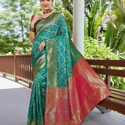 Lookmark Woven Design Zari Banarasi Saree-image-21