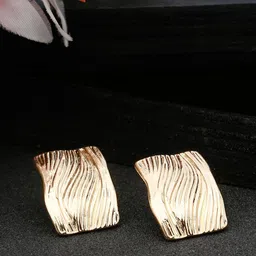 Stoln Gold-Plated Square Shaped Studs-8