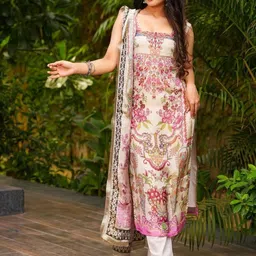 URMIR FASHION Women Floral Printed Regular Kurta with Trousers & With Dupatta-picture-34