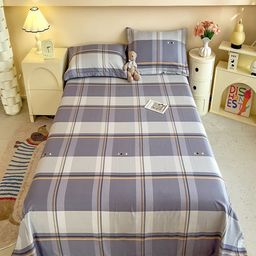 JC HOME Grey & Olive Green Graphic Printed 220 TC Cotton King Bedsheet Set 2.5 m x 2.3 m-2