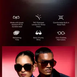 Vincent Chase Women Wayfarer Sunglasses with Polarised and UV Protected Lens image 4