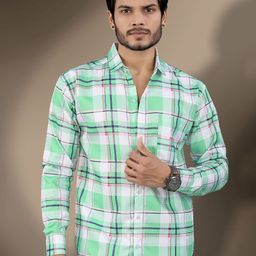 MARMIC FAB Men Classic Opaque Checked Casual Shirt-image-14