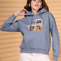 Thirty Threads Women Graphic Printed Hooded Sweatshirt-picture-17