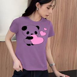 Moda Rapido Panda Graphic Printed Round Neck Regular Fit T-shirt-image-79