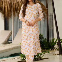 URMIR FASHION Women Floral Printed Regular Kurta with Trousers & With Dupatta-picture-17