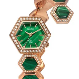 Timex Women Brass Embellished Dial & Straps Analogue Watch TWEL17901-picture-17