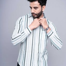 INKMAN Men Striped Casual Shirt-image-24